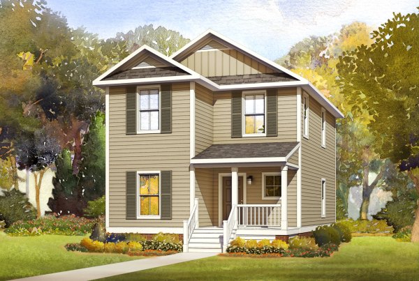 baypine modular home rendering