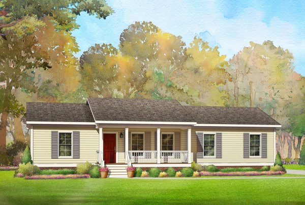 hunters creek modular home rendering