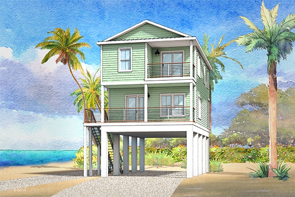 cape san blas modular home rendering button