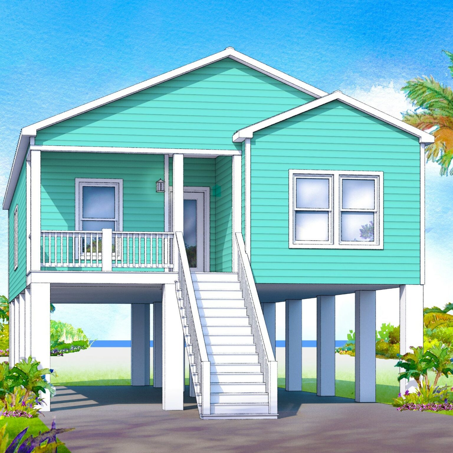 Pensacola Beach 2 Story Stilt Home